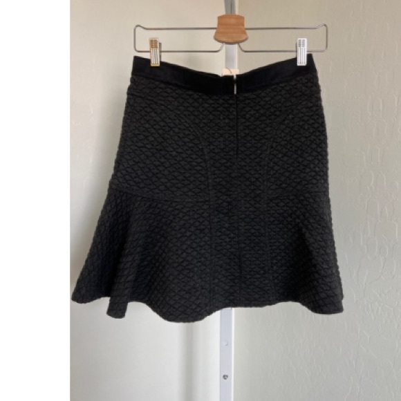 NWOT Rebecca Taylor charcoal textured  skirt - Picture 7 of 7